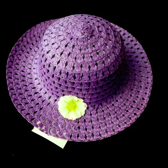 FLOPPY PURPLE SUN HAT FOR GIRL’S NWT - Picture 2 of 2